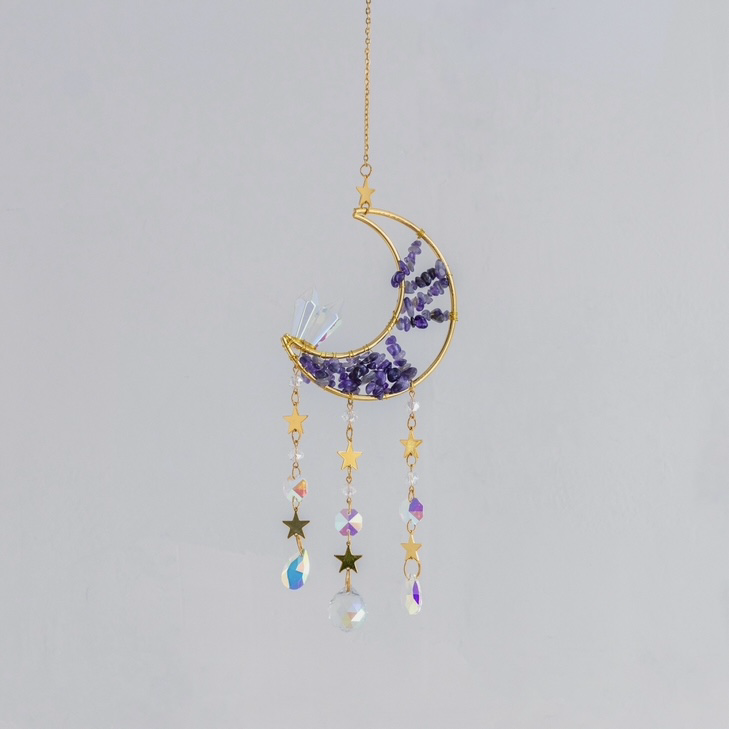 Galaxy Moonlight ✦ Opal / Amethyst Suncatcher