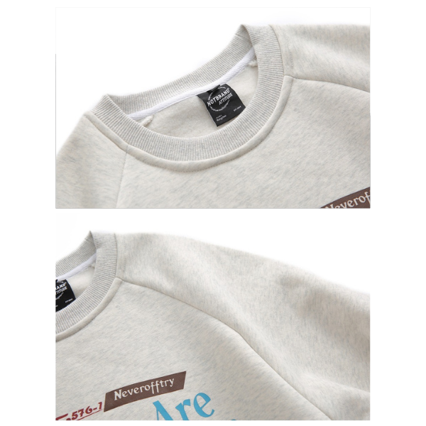 美式休閒落肩大學TEE