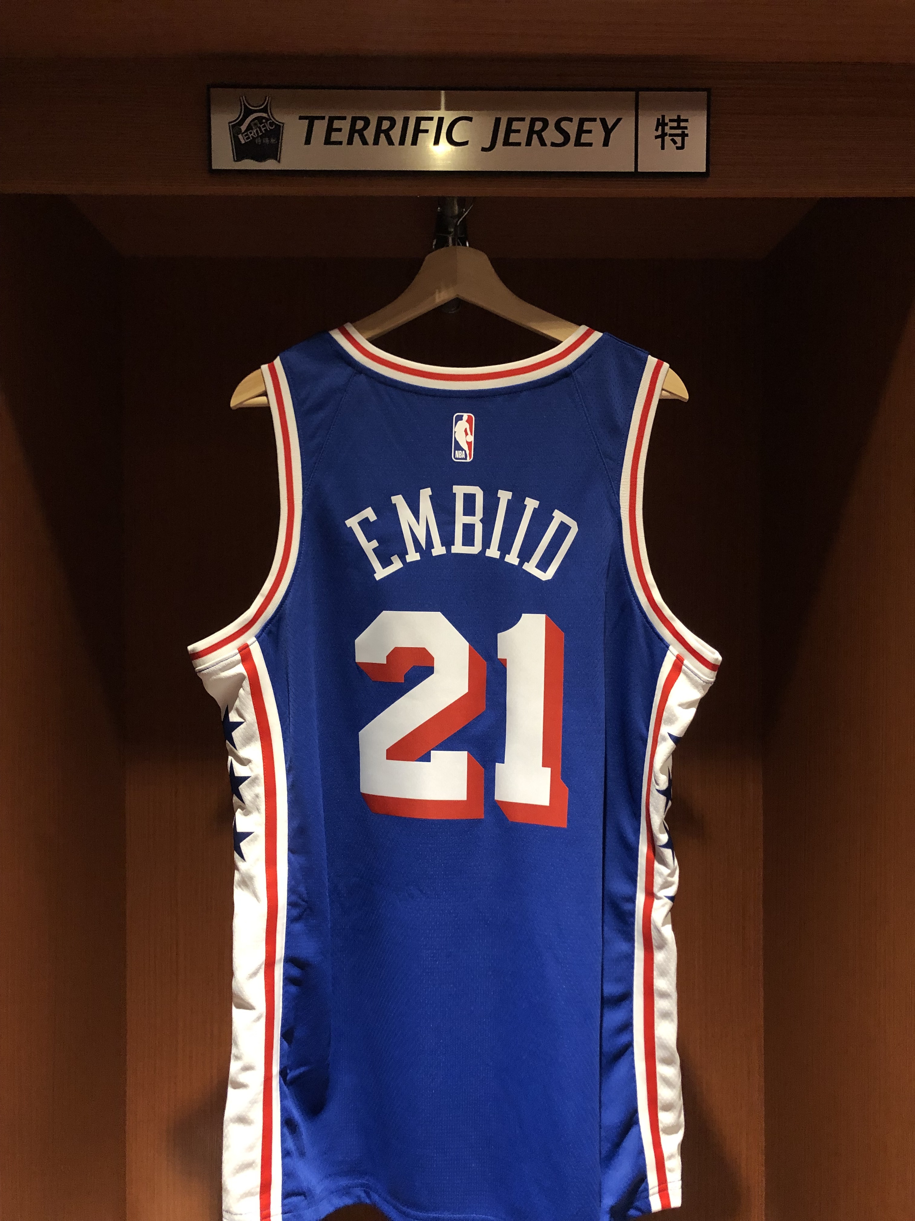 NBA球衣 Joel Embiid 費城七六人藍 Icon Nike Swingman 球迷版 熱轉印 全新
