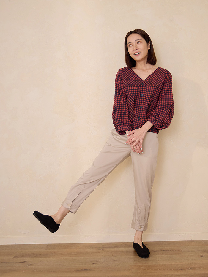 小巷日記襯衫褲口造型褲-涼風