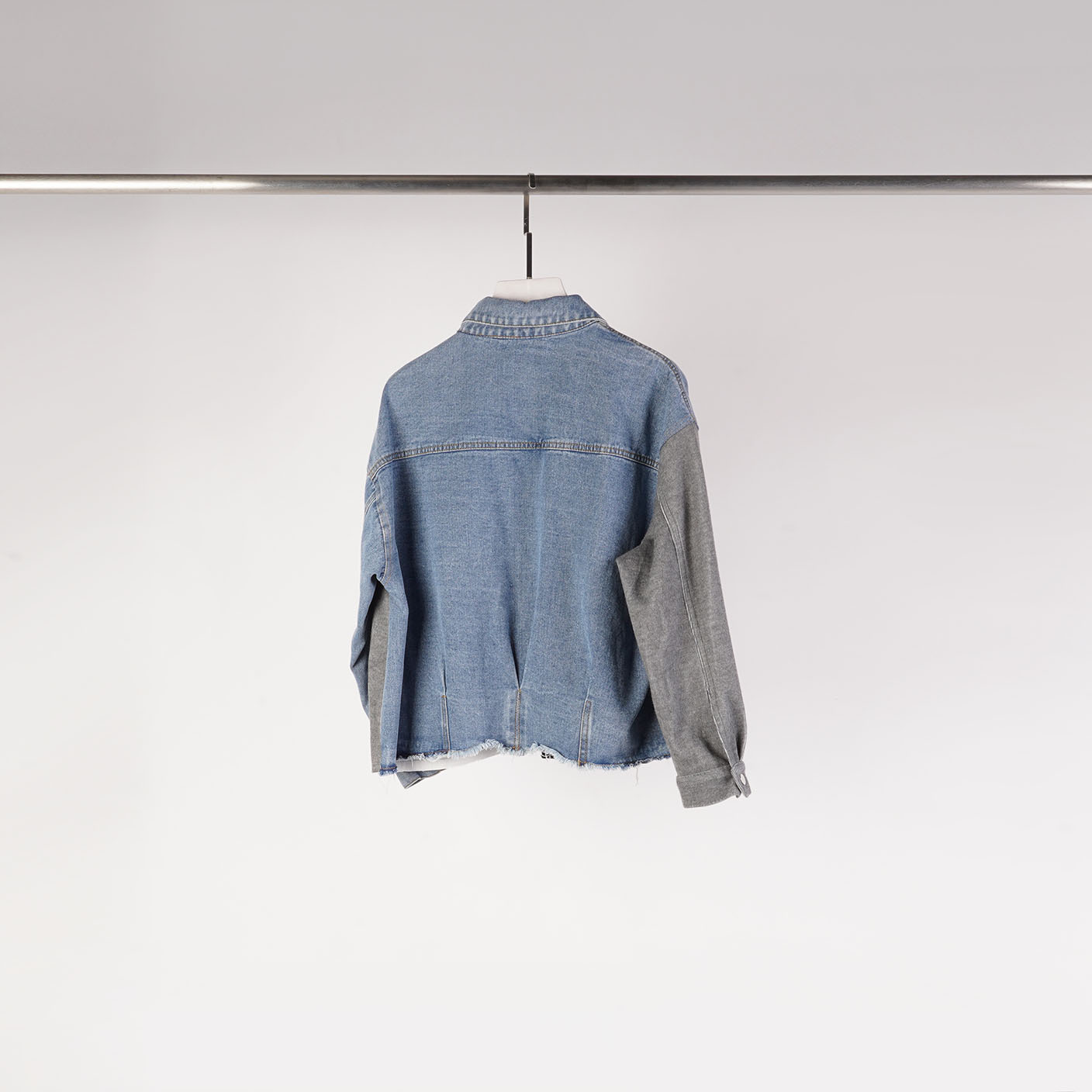 拼接針織牛仔外套 | 2色