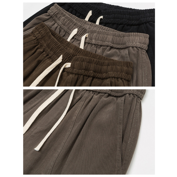 休閒工裝斜口袋縮口褲