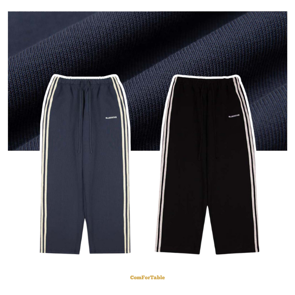 條紋運動休閒棉褲