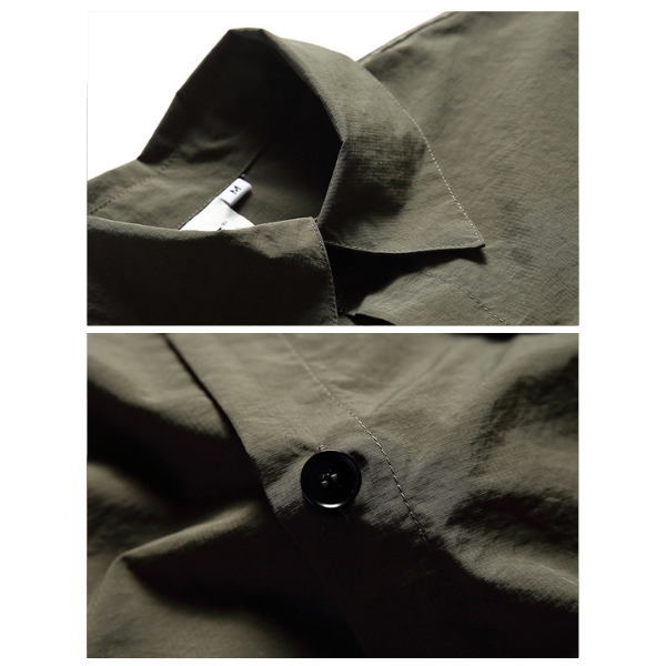 日系工裝假兩件襯衫