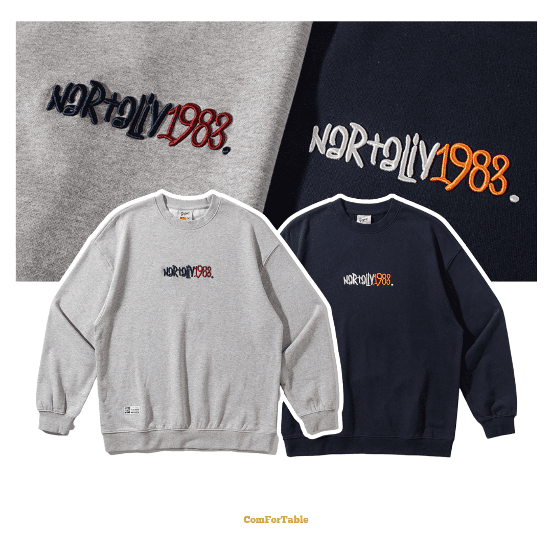 刺繡字母舒適大學TEE