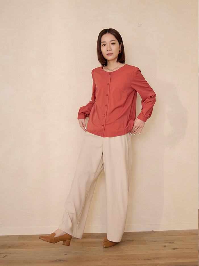 禮物開襟綁帶襯衫-驚喜