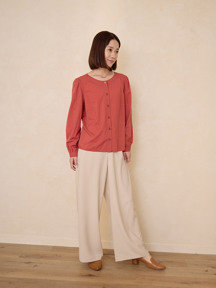 禮物開襟綁帶襯衫-驚喜