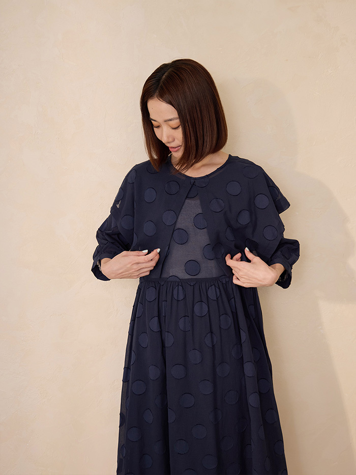 月光童話領片洋裝-羅蘭