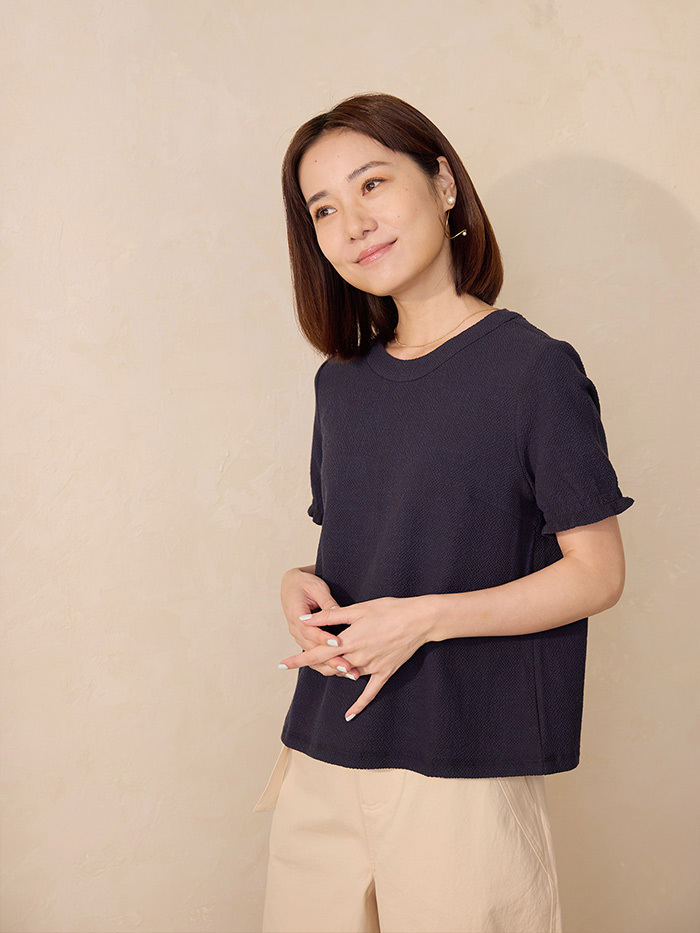 圓領花擺短袖-涼風