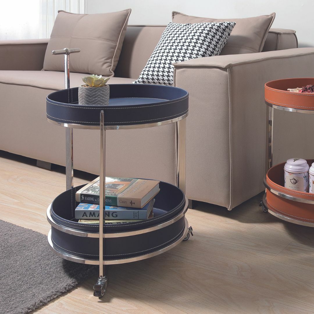 鄧恩︱馬鞍皮推車小茶几