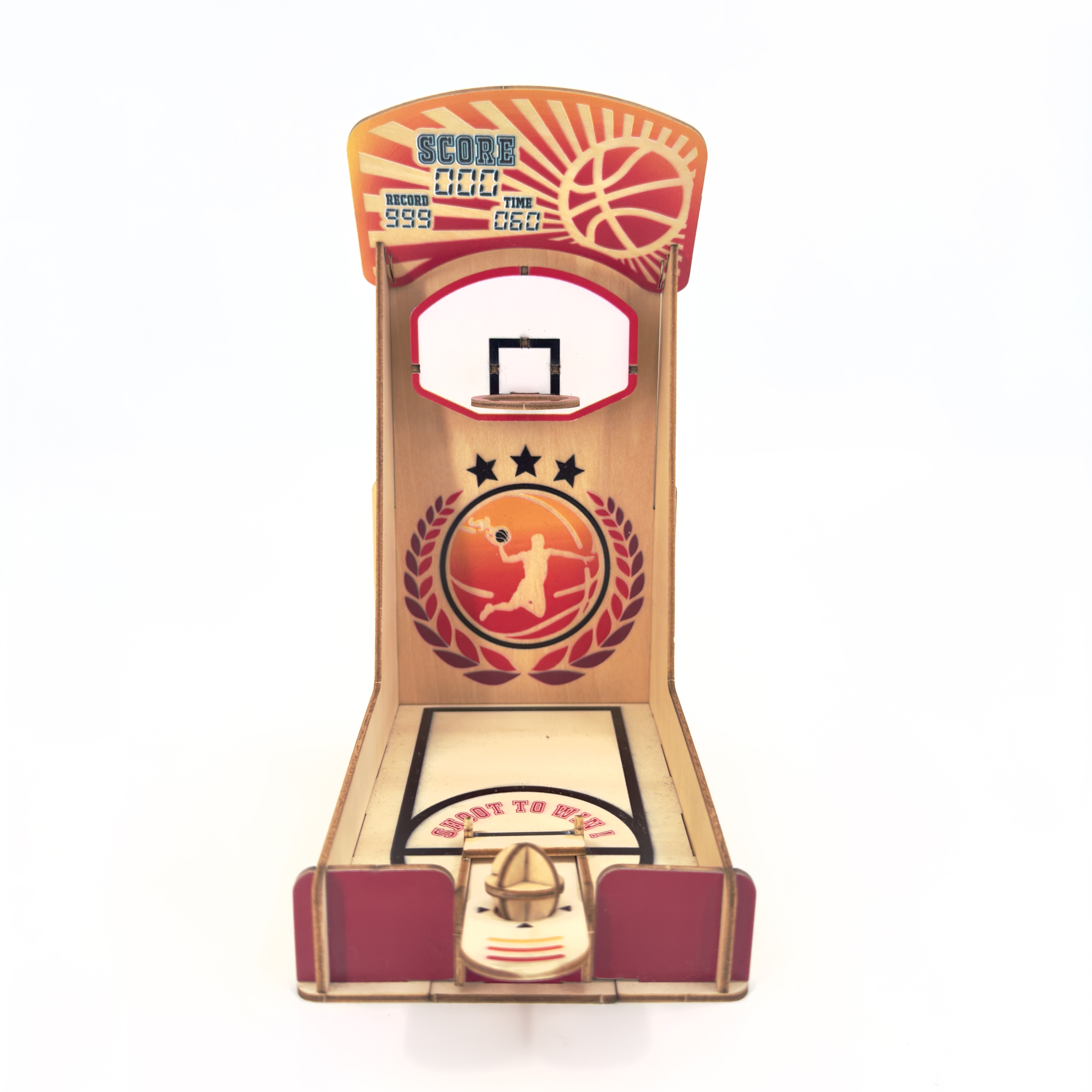 Team Green – 3D PLYWOOD PUZZLE Game Station: Basketball Machine Game