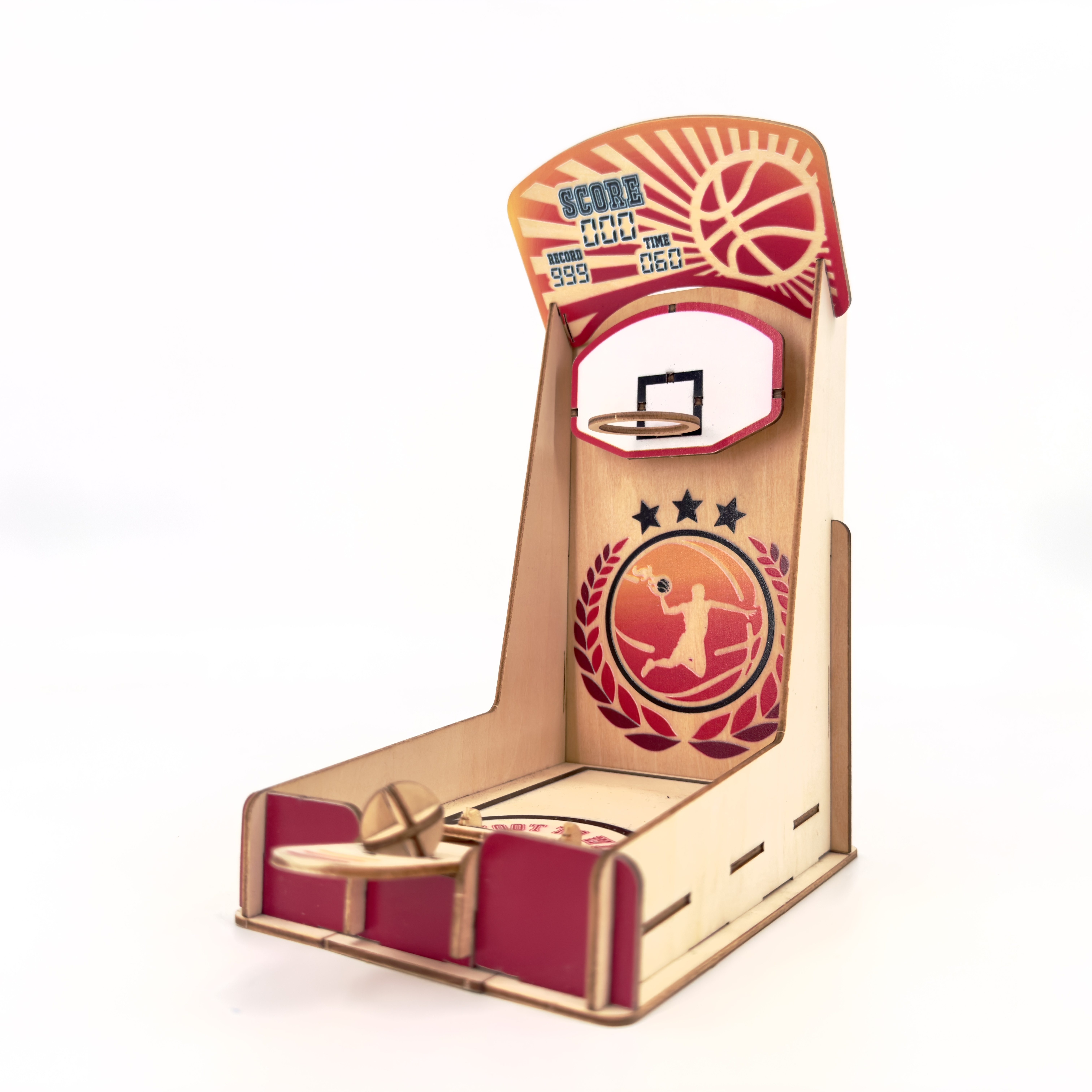 Team Green – 3D PLYWOOD PUZZLE Game Station: Basketball Machine Game