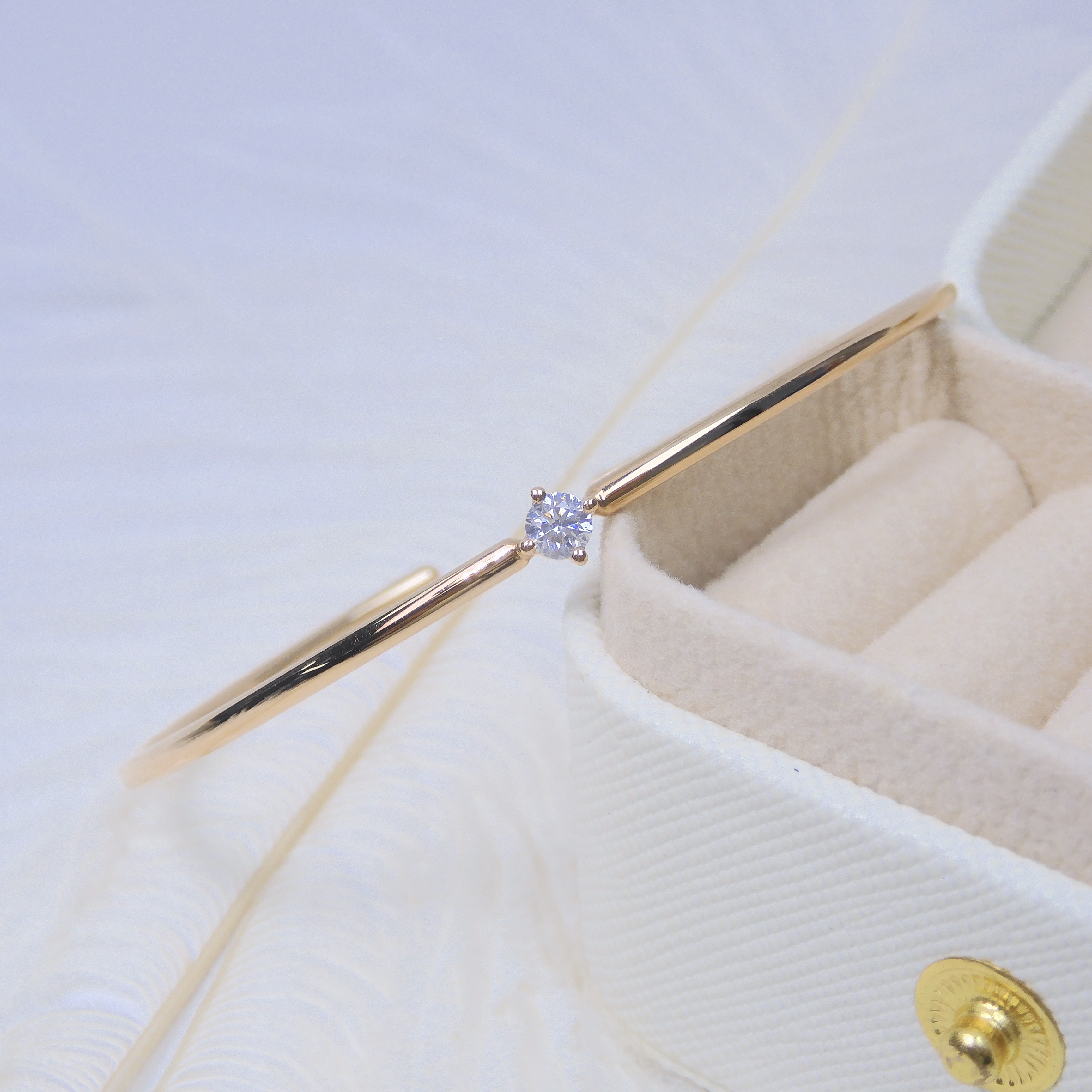 18K金 0.16ct 鑽石手鈪