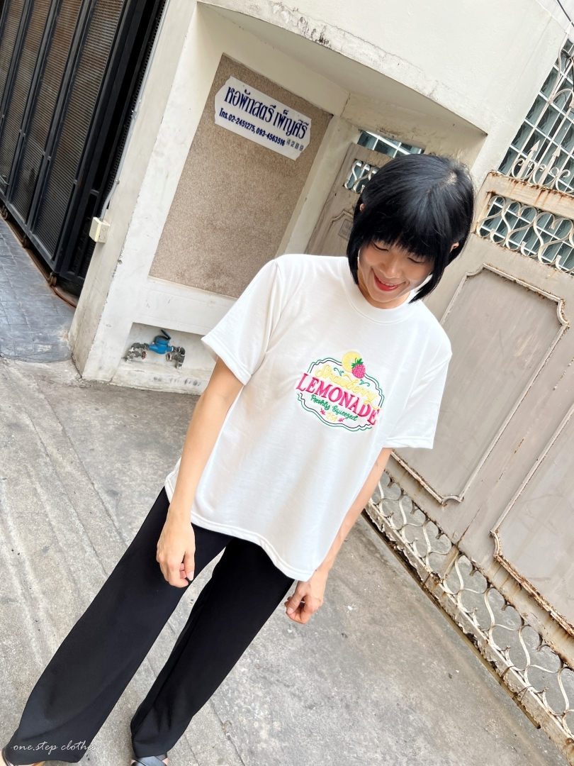 泰國Lemonade彩色刺繡T