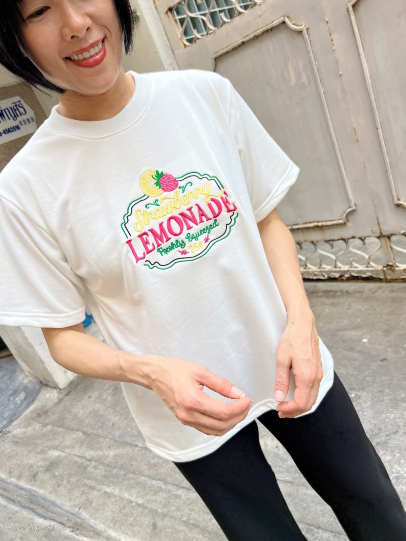 泰國Lemonade彩色刺繡T