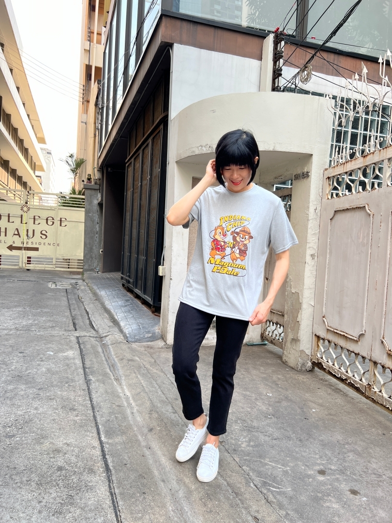 泰國西部牛仔奇奇蒂蒂涼感T (灰)