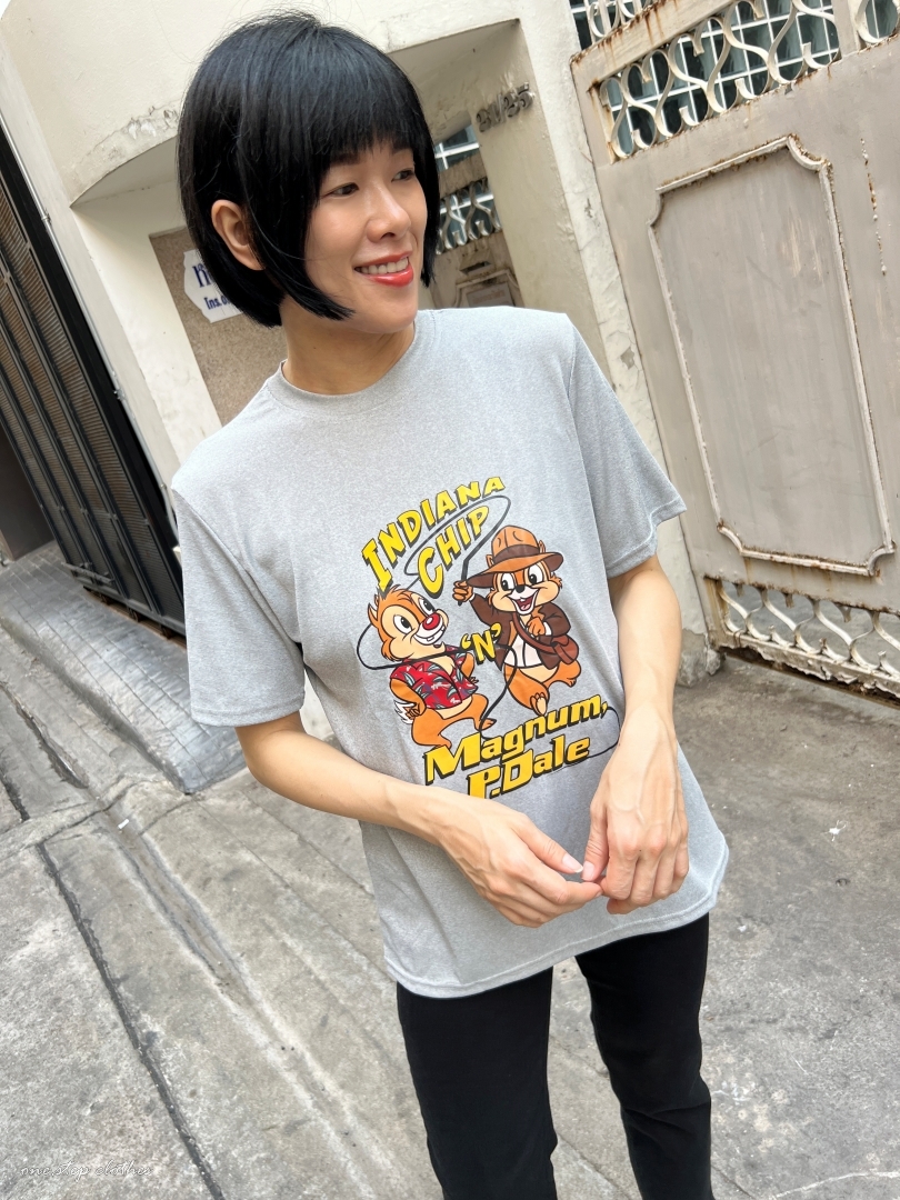 泰國西部牛仔奇奇蒂蒂涼感T (灰)