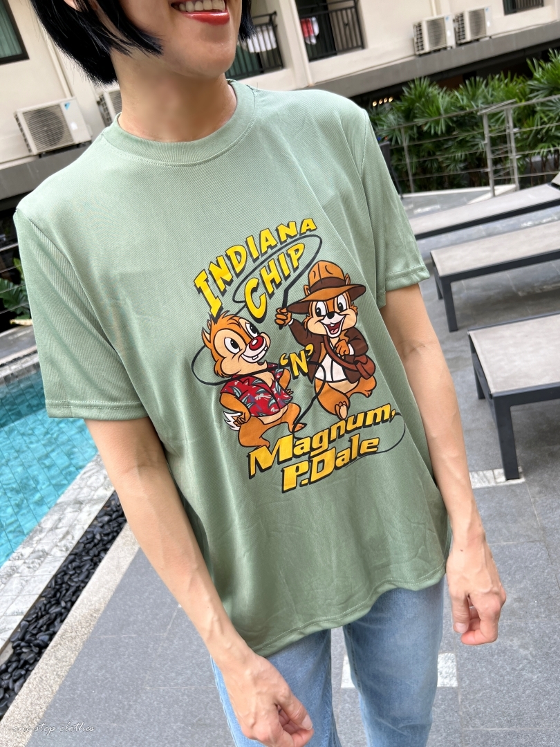 泰國西部牛仔奇奇蒂蒂涼感T (綠)