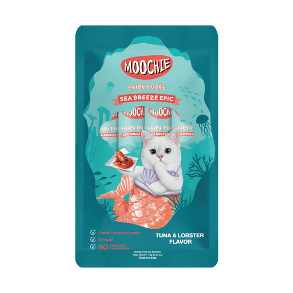 Moochie 貓小食 唧唧醬．吞拿魚+龍蝦肉泥15gx5支
