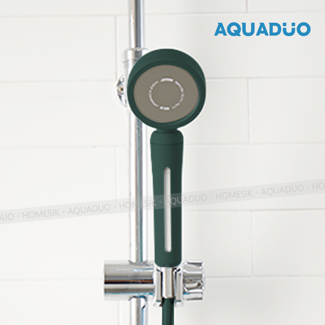 AQUADUO 花系深綠 除氯增壓沐浴過濾花灑頭 (連濾芯1件) SF-S580-DGR