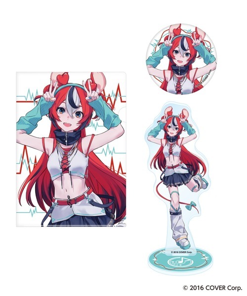 「官品代購」Hololive  『hololive×HoneyWorks』× ZOZOTOWN 周邊SET 立牌+襟章+ A4 File