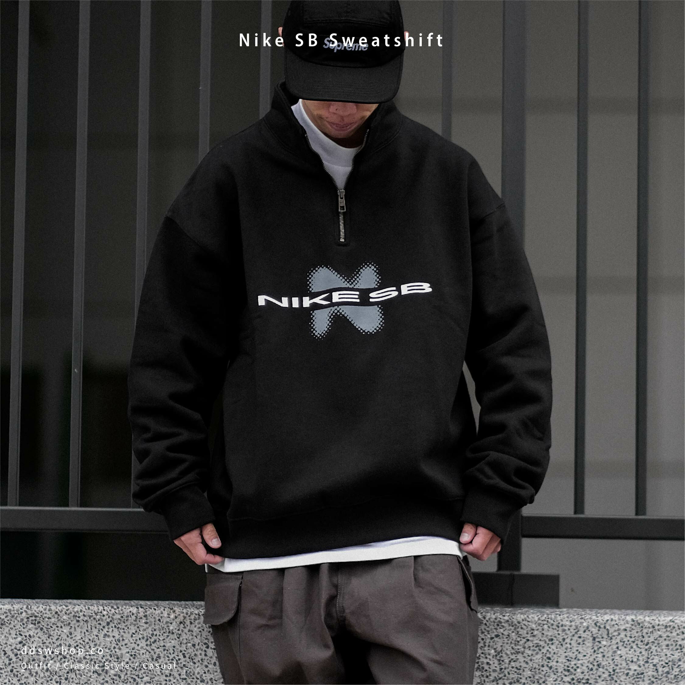 Nike SB 半高領 大學踢 黑色 FB8563-010