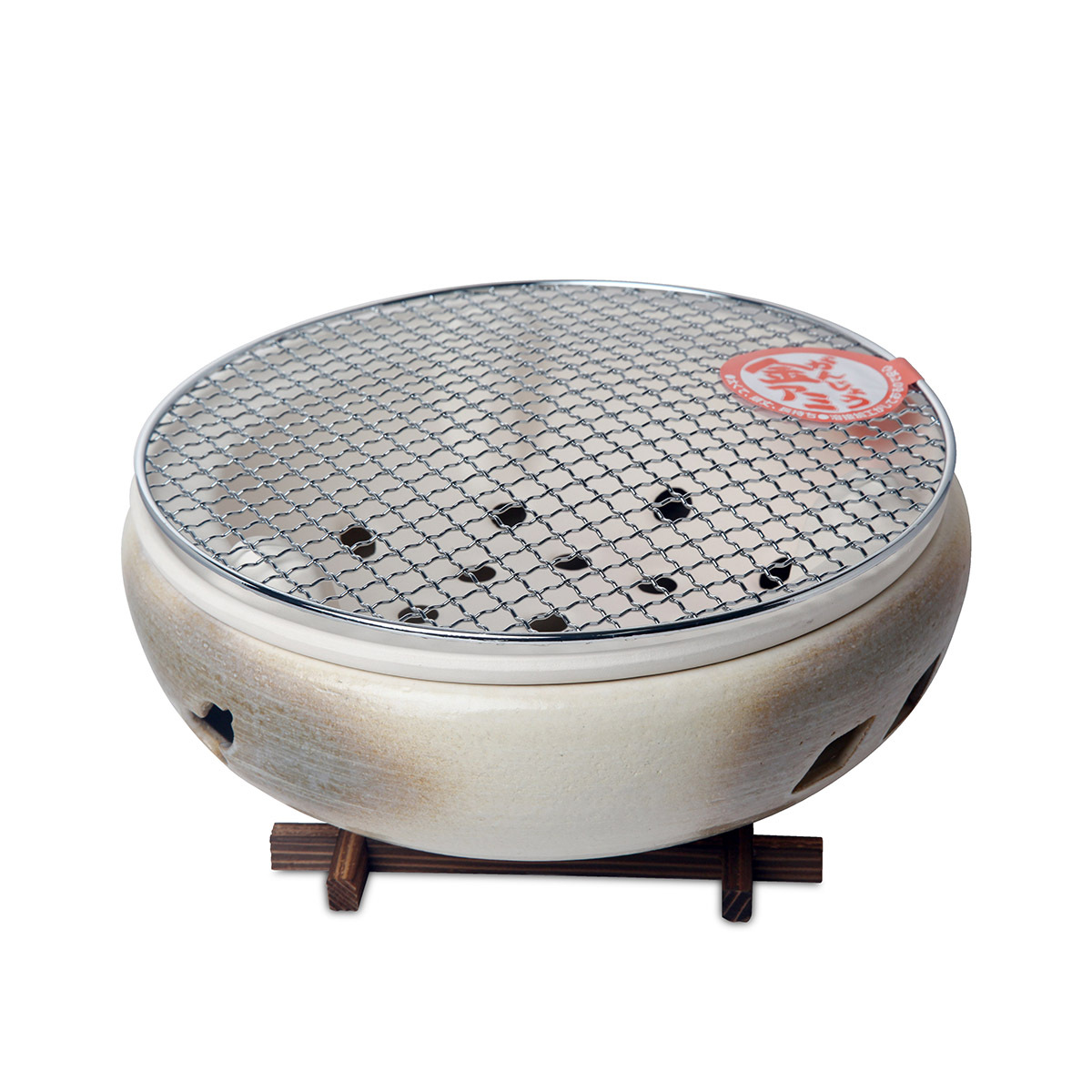 日本 萬古焼 伊勢炭燒 陶瓷烤爐 白吹10号 -01-2106