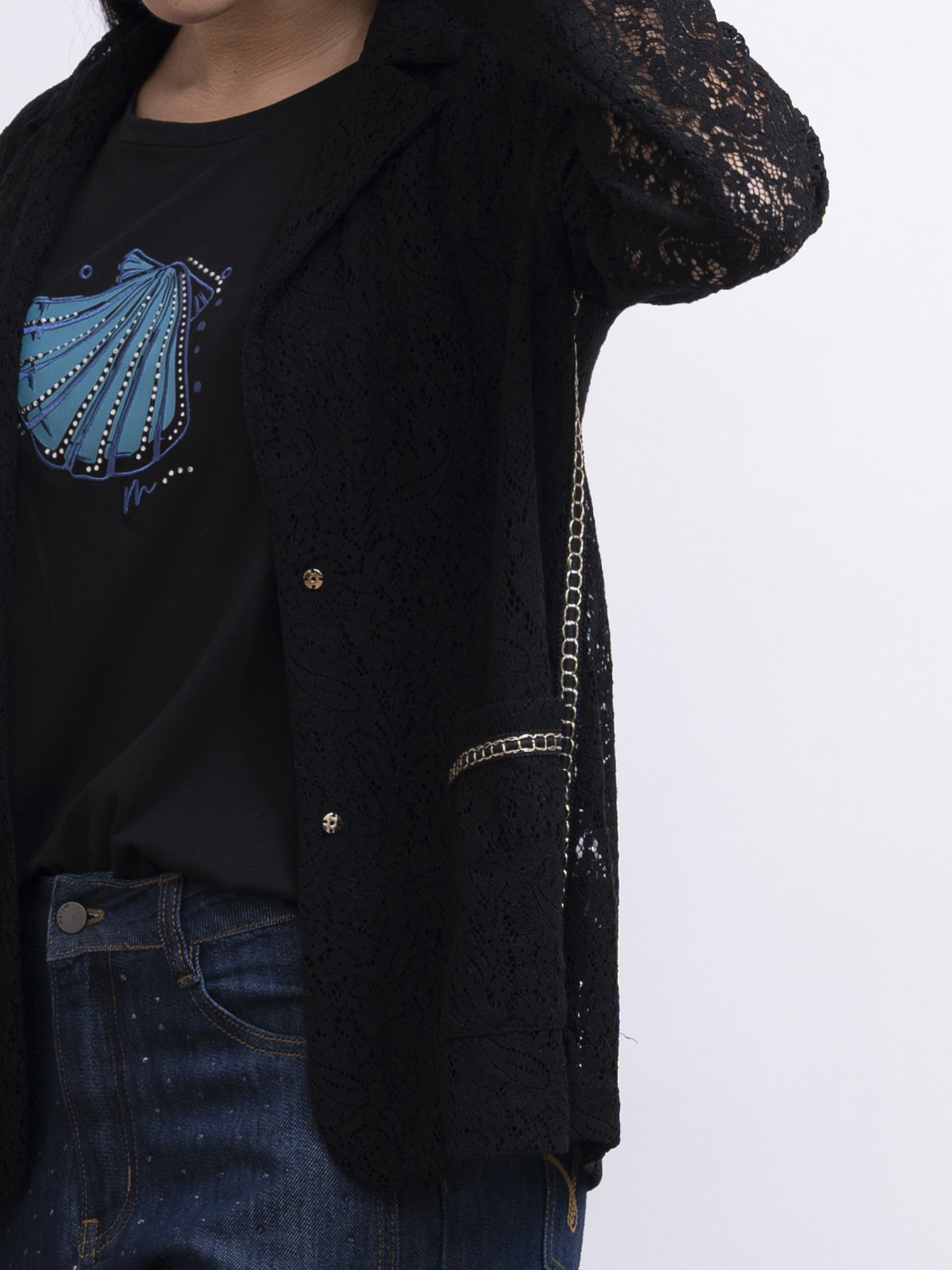 mi-tu 蕾絲西裝外套