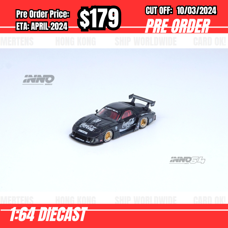 PO-$179 * INNO64 * 1:64 MAZDA RX7 (FD3S) LB-SUPER SILHOUETTE - Coca Cola [OD28/02]