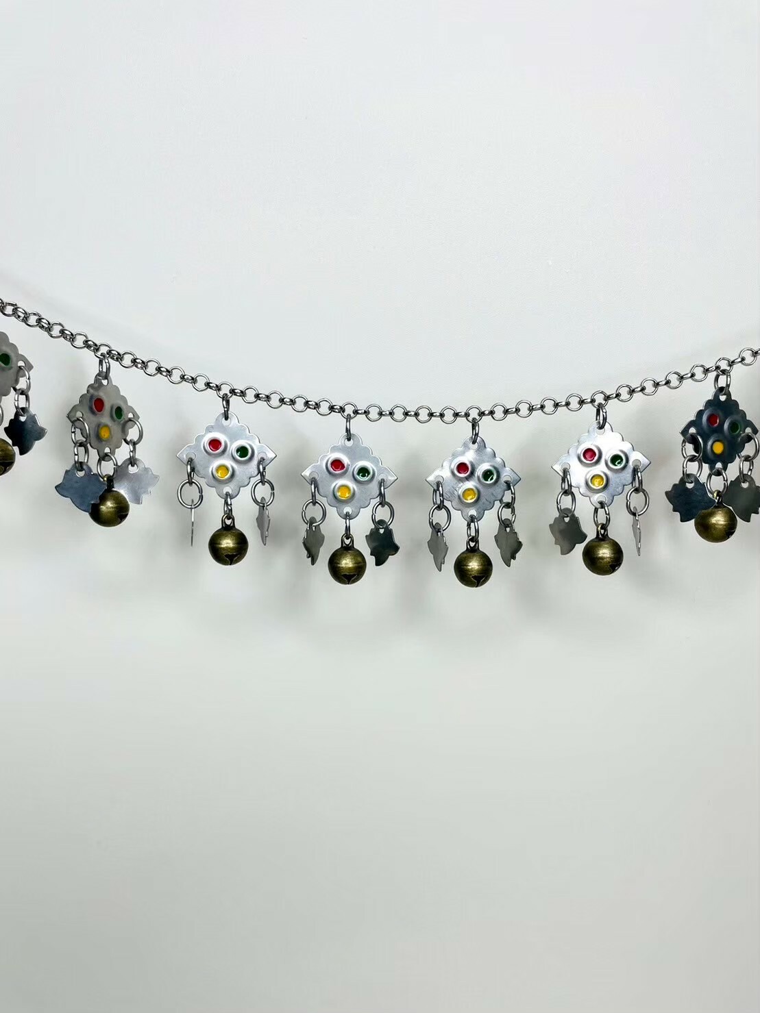 H2-紅黃綠單層鈴鐺鏈條130cm