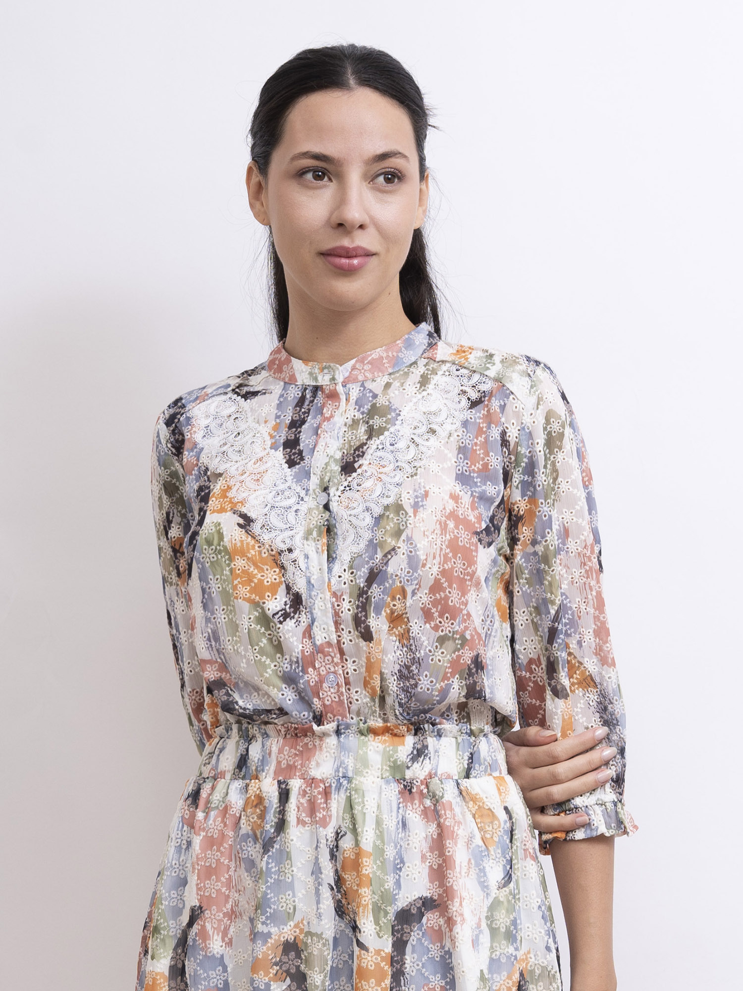 mi-tu 印花通花恤衫