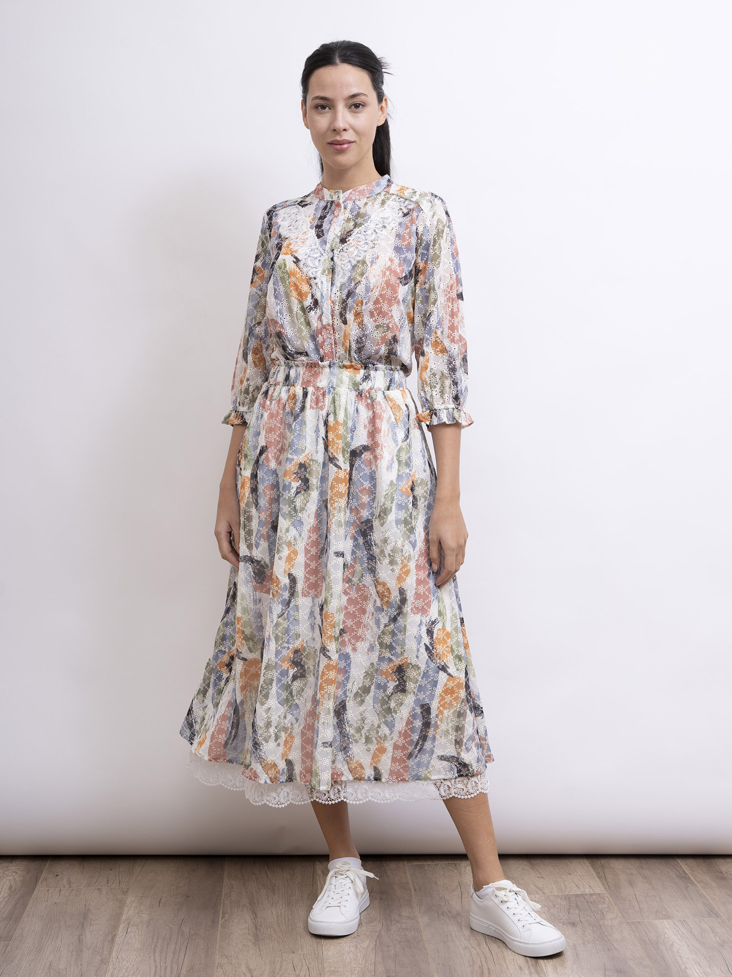 mi-tu 印花通花半身裙