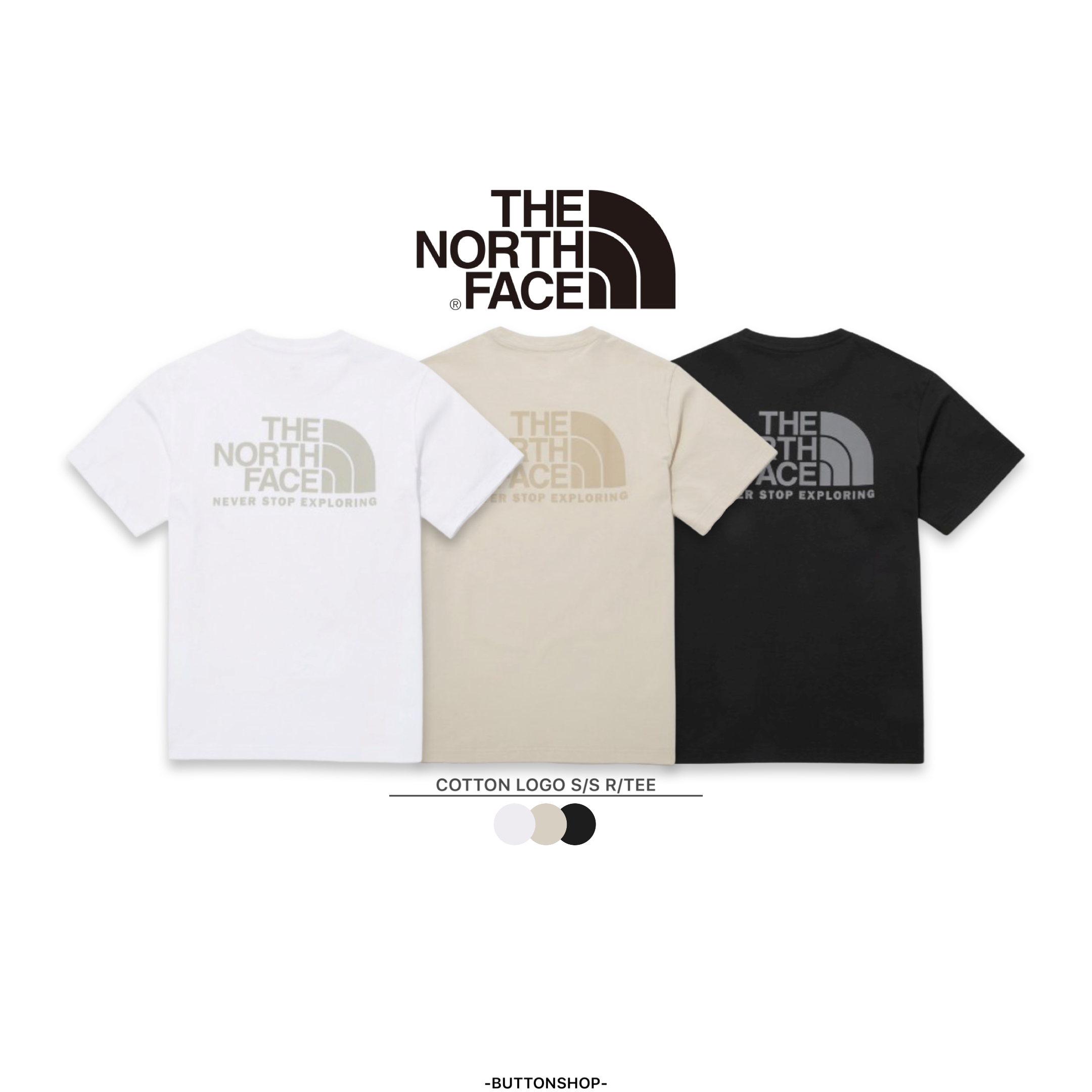 【現貨零碼折扣】The north face 北臉印花大logo 素tee NT7UP42 春夏必備！