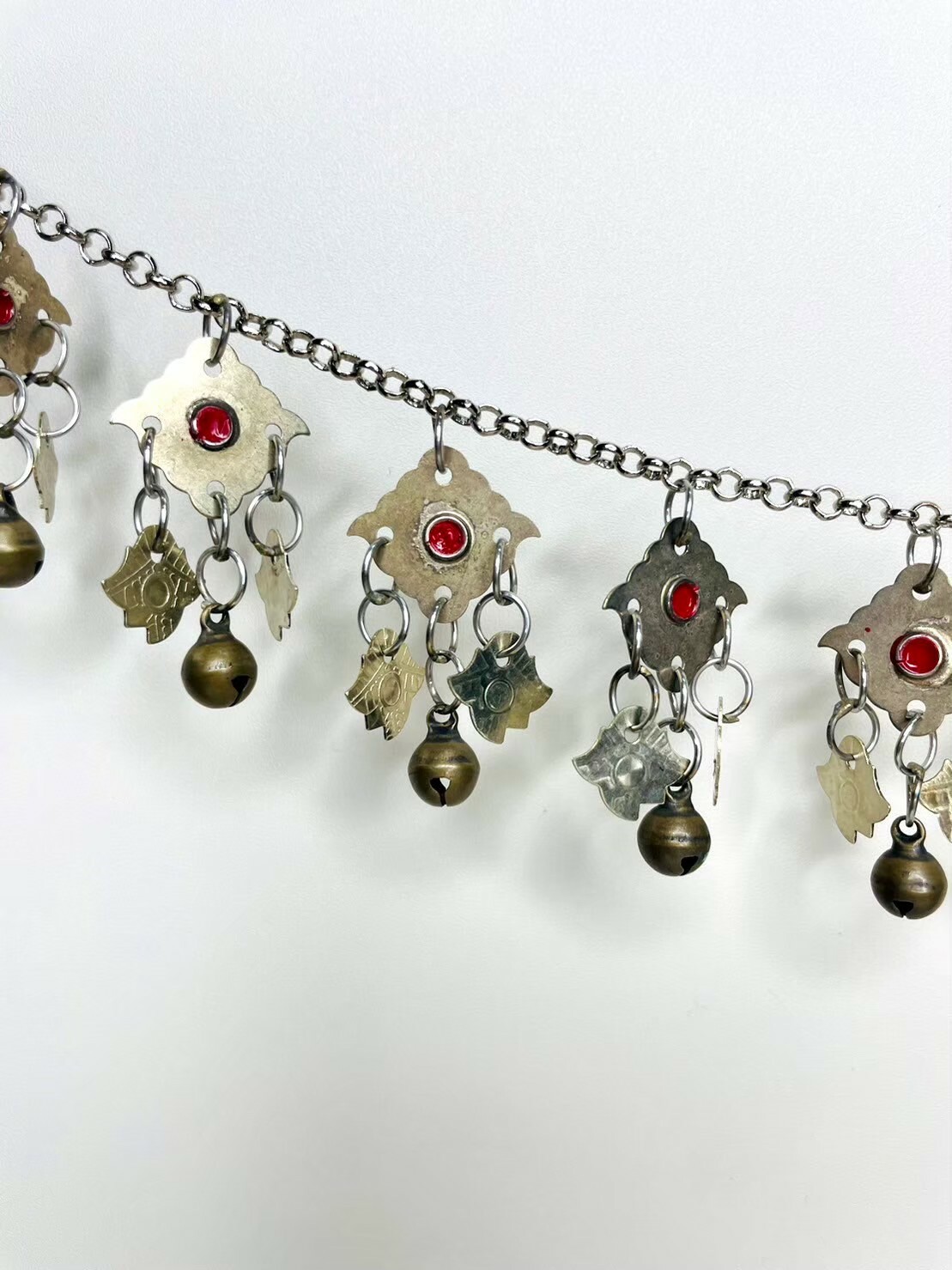 R12-(短)一點紅紋路單層鈴鐺鏈條89cm