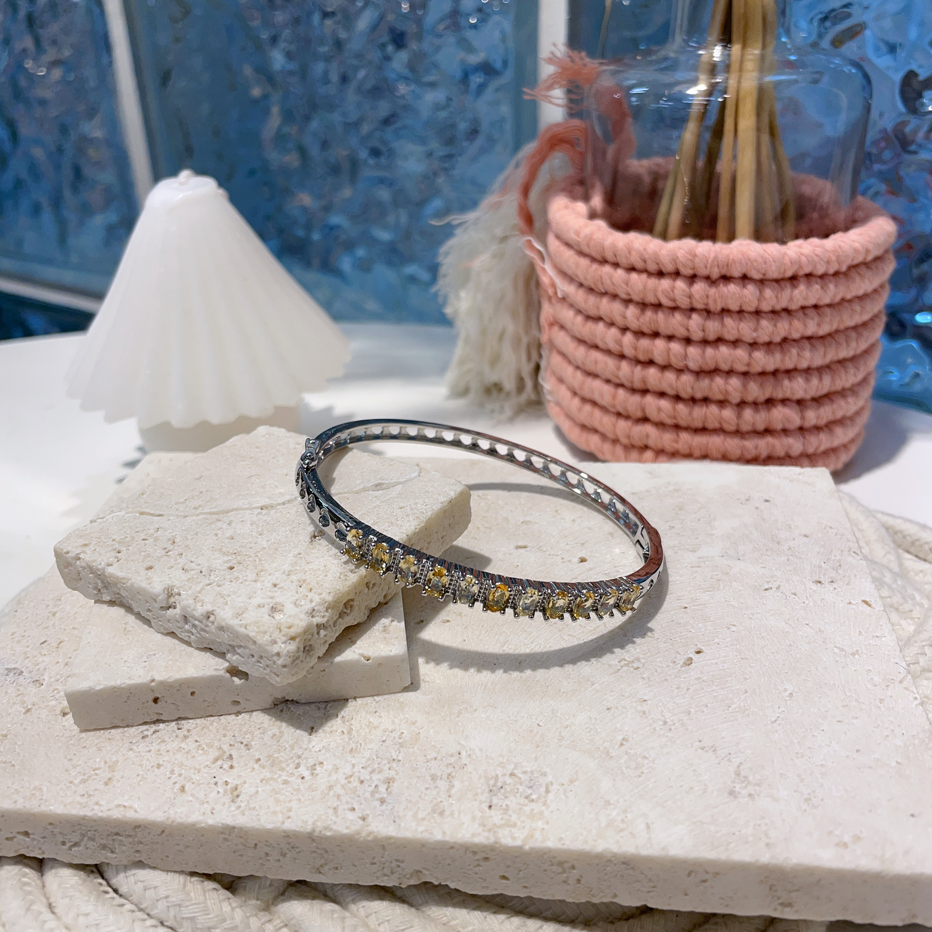 黃水晶排晶手鈪