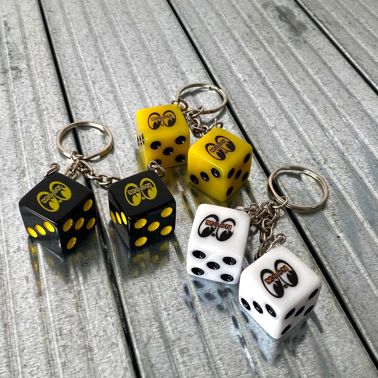 MOONEYES Moon Twin Dice 骰子鑰匙圈 三色