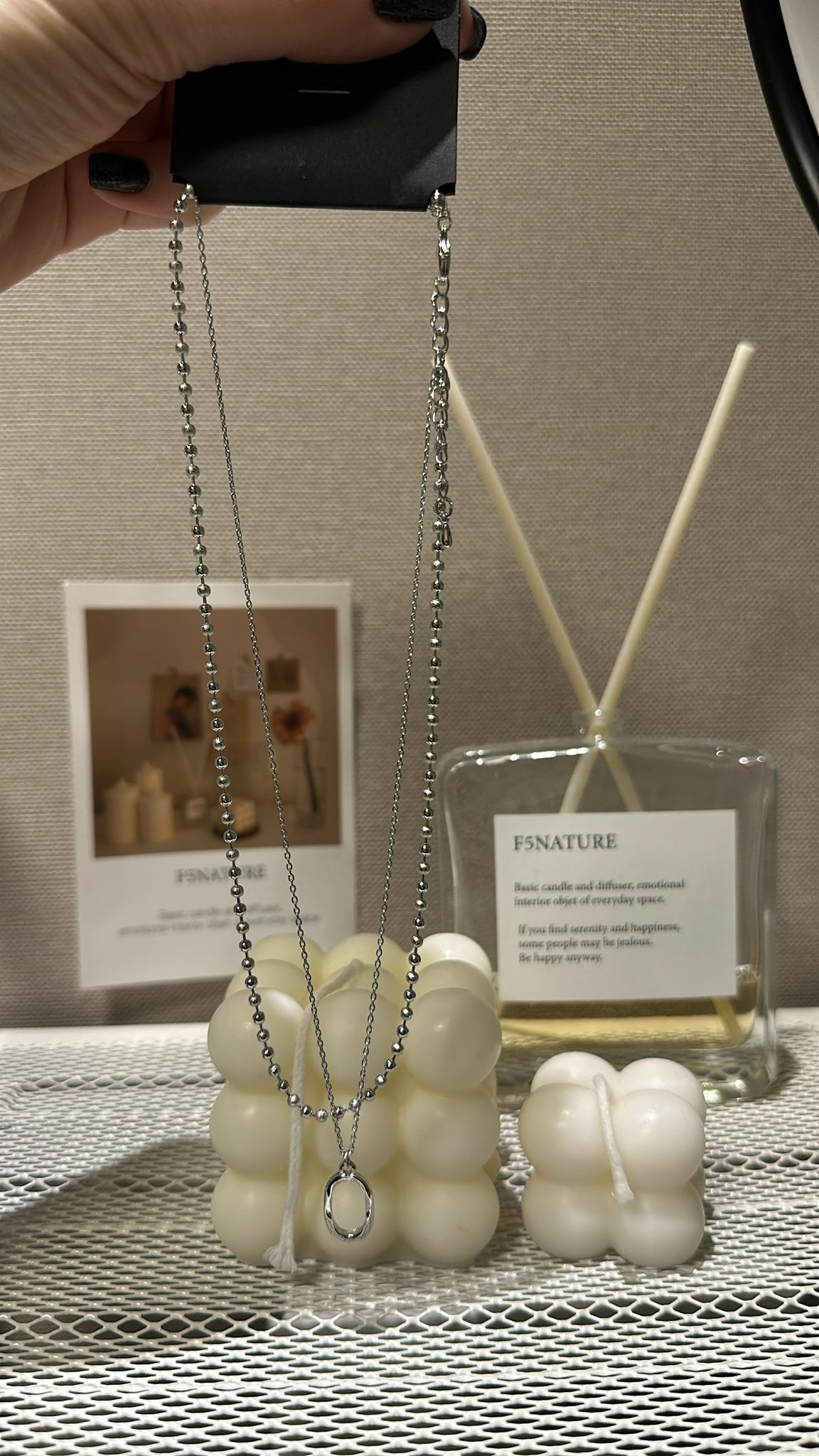 AC28 雙層疊鏈拼圓型吊墮