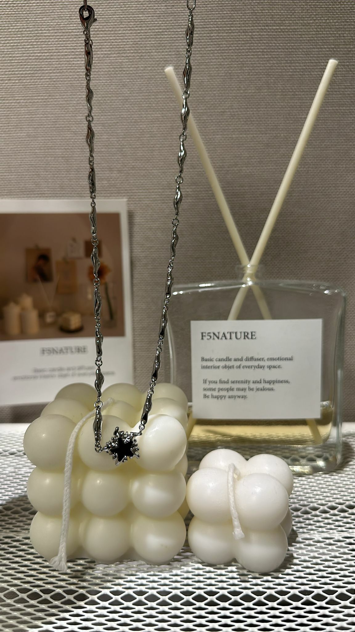 AC29 星型黑石拼鎖骨鏈