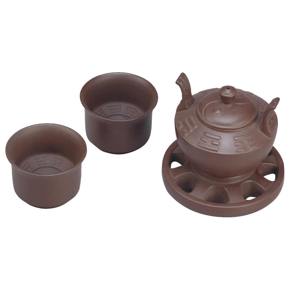 紫砂陶扭轉乾坤意象玄機茶具組禮盒｜創意收藏送禮首選