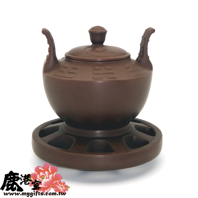 鹿港窯禮品館│紫砂陶-茶具組-意象玄機【扭轉乾坤】禮盒