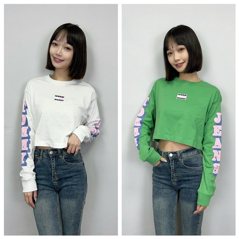 Tommy Jeans 女款 短版 手臂字母 長袖上衣