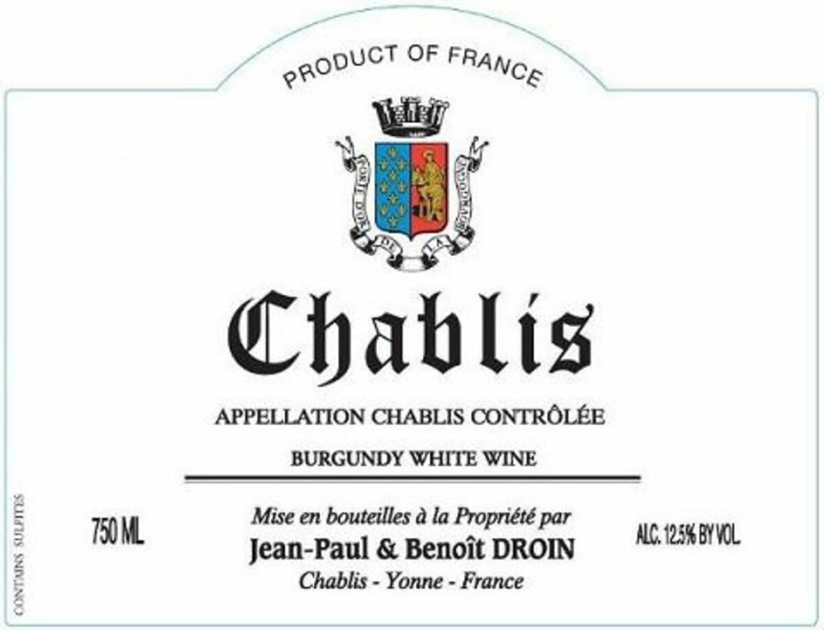 Jean Paul & Benoit Droin Chablis 2022 (BH91)