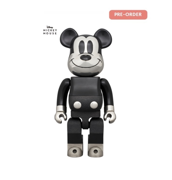 BE@RBRICK ROYAL SELANGOR MICKEY MOUSE B&W Ver. 400％