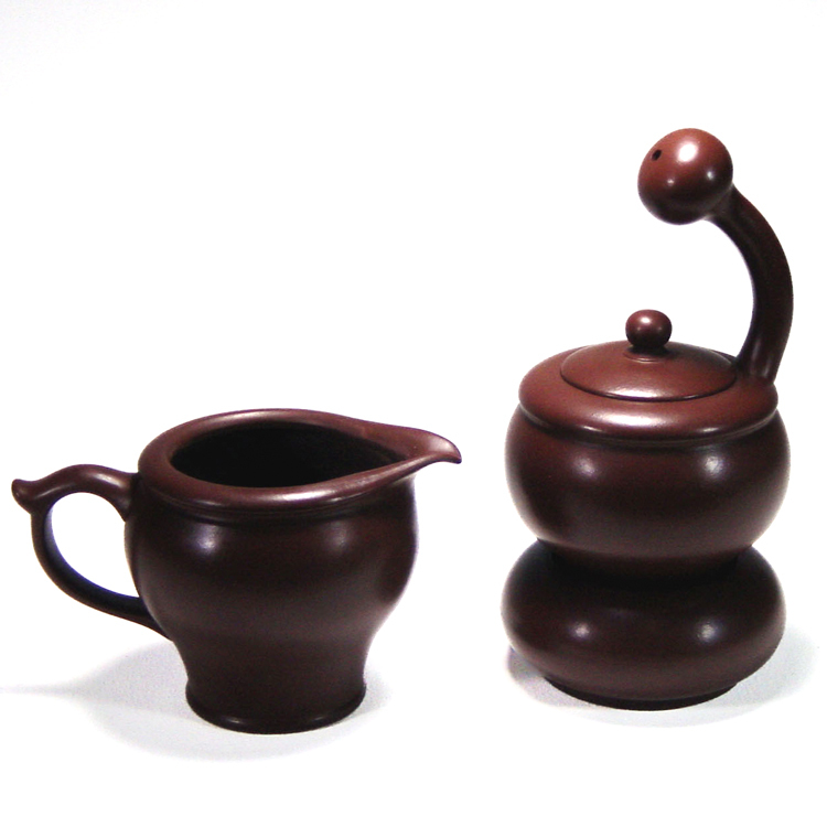 鹿港窯禮品館│茶道-紫砂陶-茶具組【沉思】禮盒