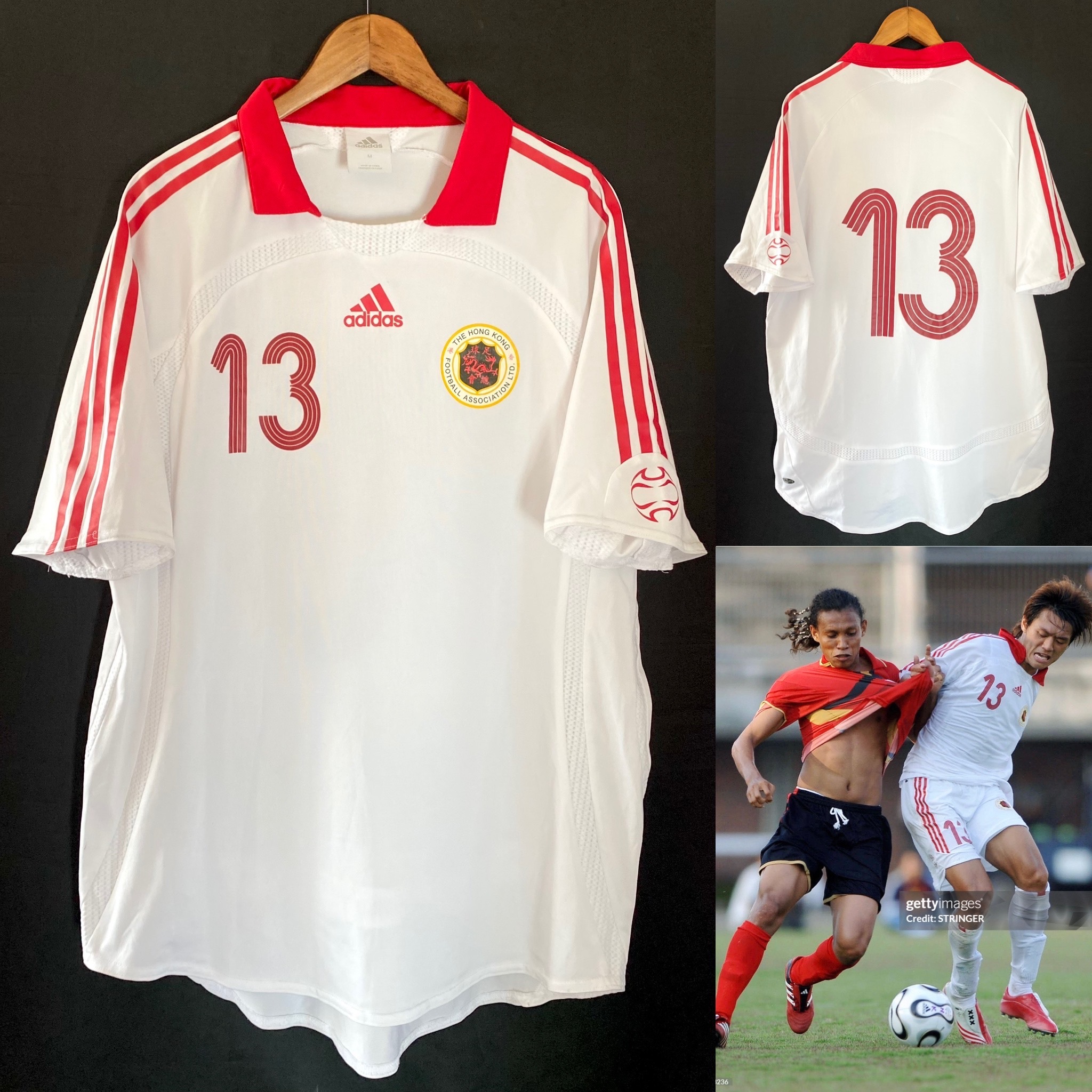 Hong Kong Football Team 2007 Adidas Away match worn shirt #13