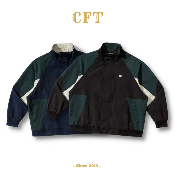 休閒撞色小刺繡外套