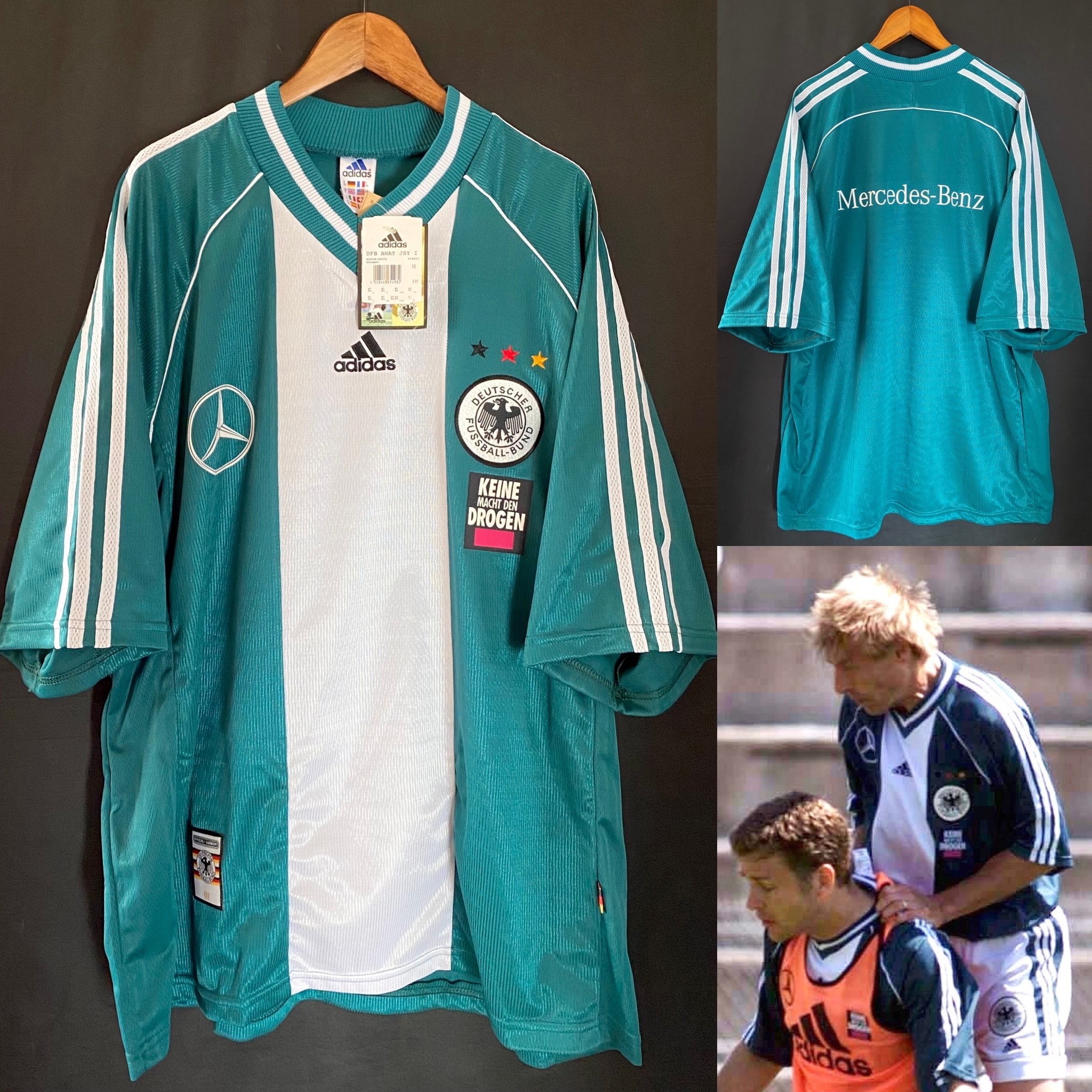 (球員版) 德國 1998 世界盃 Adidas 球員版作客球衣