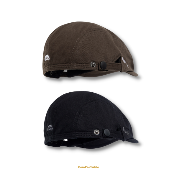 山系刺繡復古貝雷帽