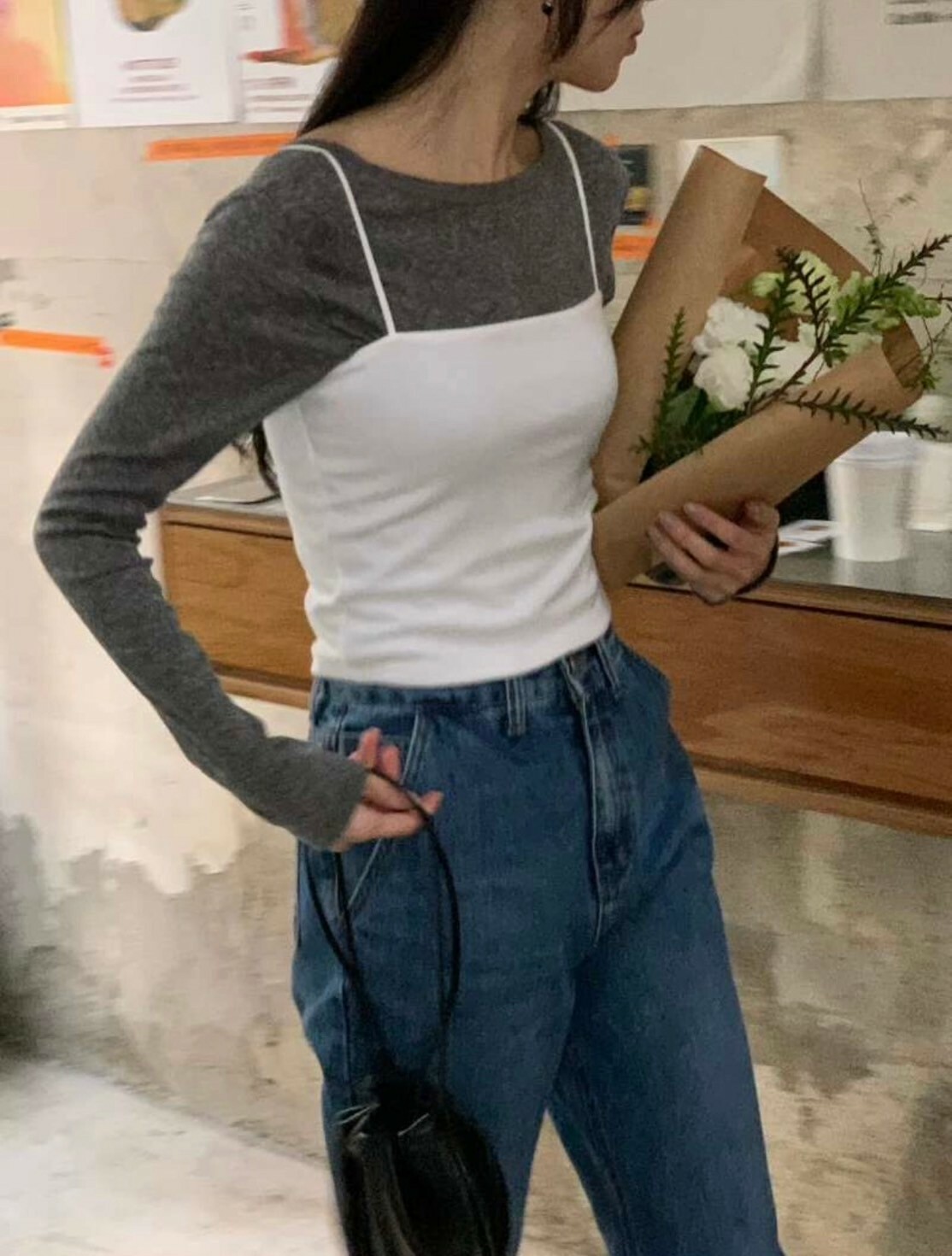 細肩帶平口背心