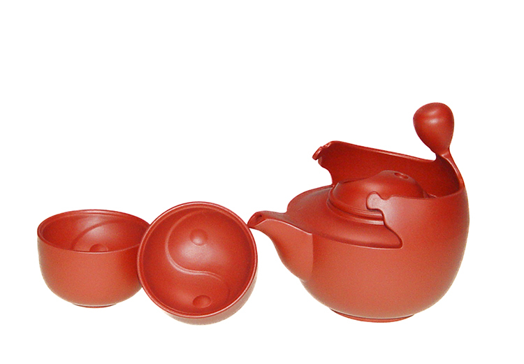 鹿港窯禮品館│紫砂陶-意象茶具組【太極】禮盒